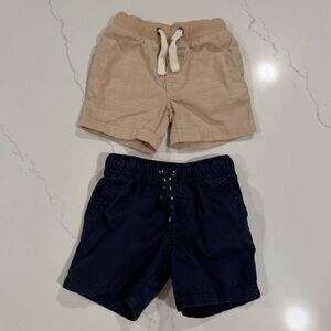 Kids Tan and Navy Shorts Set